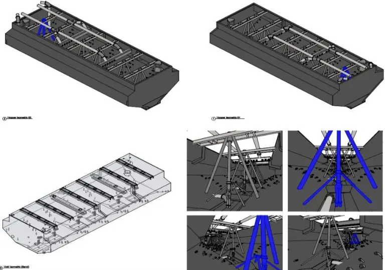 Hopper Volumetric Survey 3D laser scanning simulation