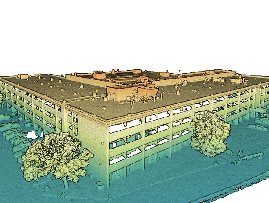 3D architectural as built sample showing commercial building point cloud and revit LOD 200. Architectural As-Built survey using 3D Laser scanner-Faro Hosuton