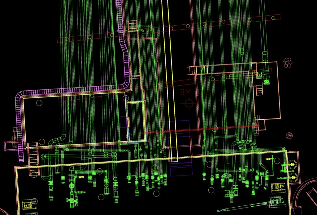 Pipe measurements and CAD drawings derived from LiDAR Data