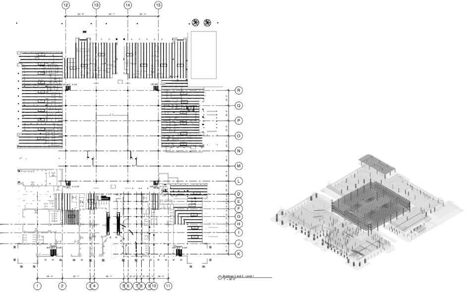 As-Built Ceiling Plan showing Structural, Electrical and MEP