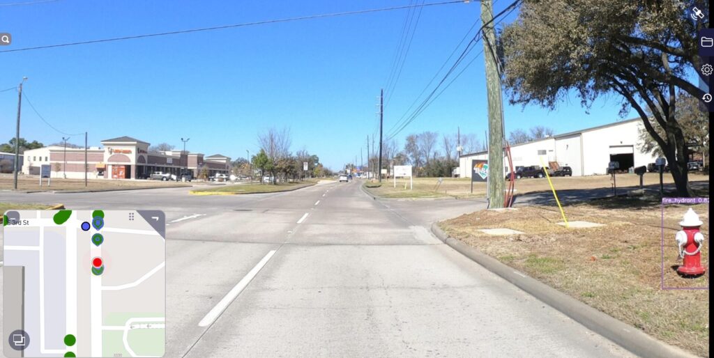 Visual documentation of the right of way