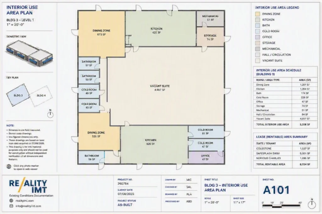 BOMA area measurement services for commercial office building