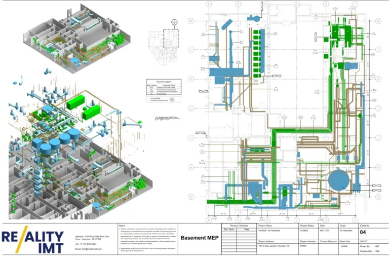 MEP Existing condition drawings for large facilities
