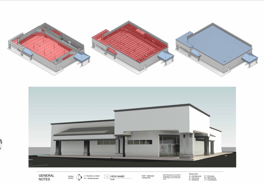 Architectural, Structural & MEP Documentation deliverable snapshot for Pharmacy As-Built Scanning & Structural Modeling by Reality IMT