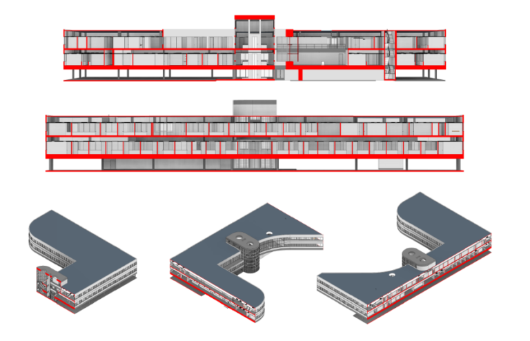 Permit drawings for existing condition measurements of office buildings- Reality imt